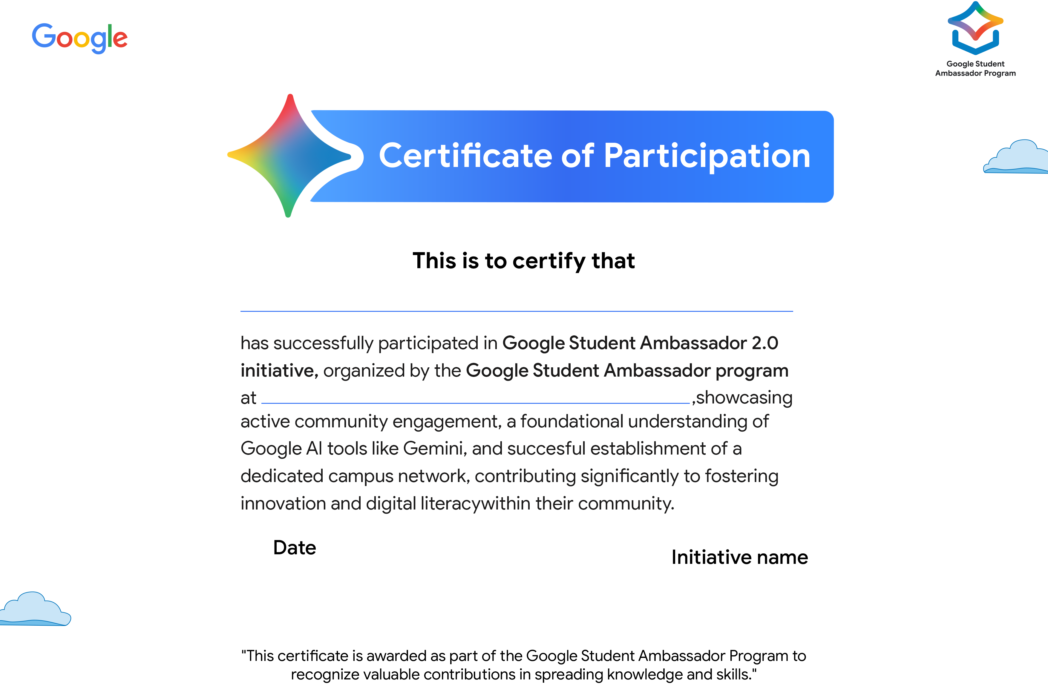 Google Student Ambassador 2.0
